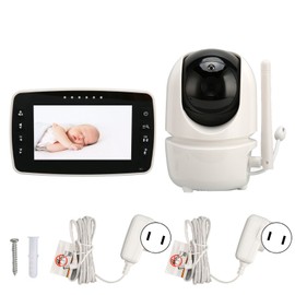 4.3in LCD Screen Baby Monitor Wireless 100‑240V 900ft Transmission Range Two Way Audio Baby Video Invigilator US Plug