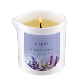 MELONY Luxury Massage Candle - Moisturising, Body Oil Candles for Muscle Relaxation, 8.1OZ (Lavender Chamomile)