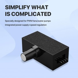 4-Pin 12v PWM Fan Controller with USB-C Power Supply and 4-Pin 3-Channel Splitter HUB Pwm Fan Speed Controller 15-18w, 1.2-1.5A Output, Compatible with CPU/Chassis Fans