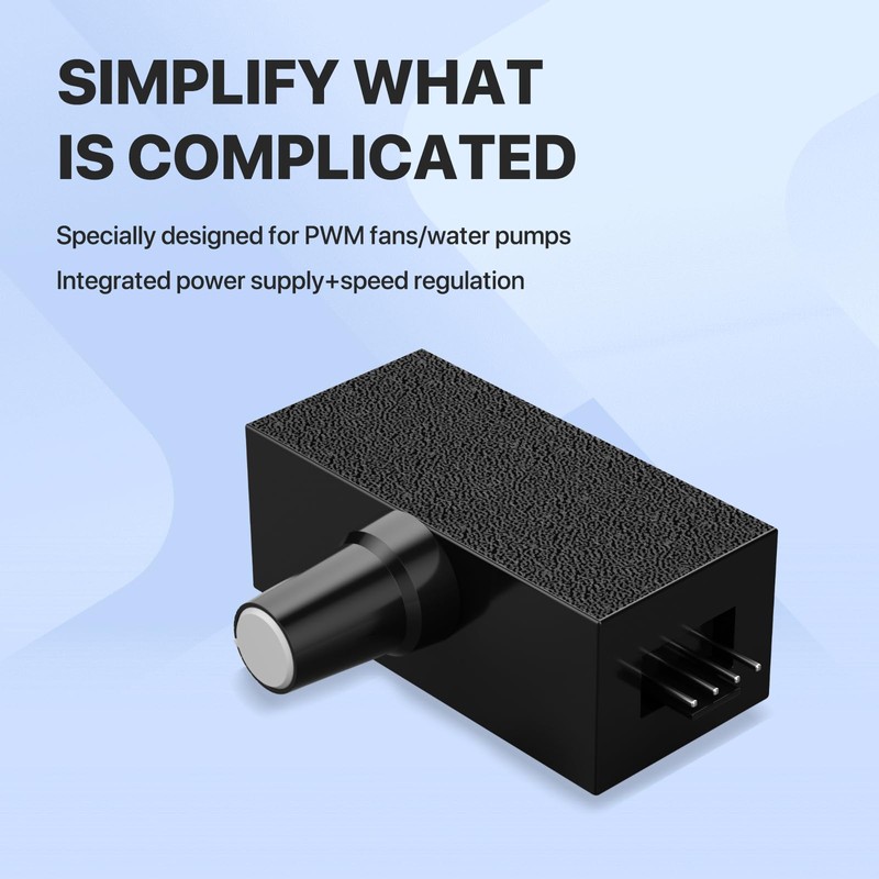 4-Pin 12v PWM Fan Controller with USB-C Power Supply and