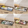NADAMOO Large Under Bed Storage with Wheels, Low Profile Rolling