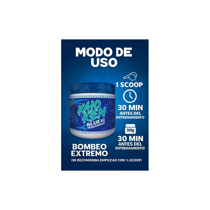 Pre Entrenó Kaioken Preworkout Polvo Cafeína 30 Servicios