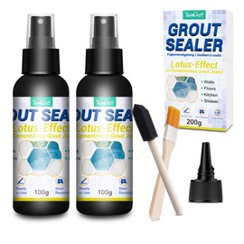Grout Sealer 7oz/200g, Waterproof Penetrating Sealant with Squeeze Tip, Professional Stain Repellent, Clear Tile Sealer for Ceramic Marble Granite Stone, Indoor Outdoor Shower Bathroom Floors