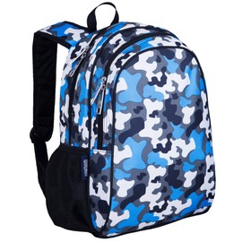 Wildkin 15-inch Kids Backpack – Durable, Padded, Adjustable for School & Travel - Blue Camo