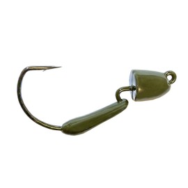 Z-MAN Finesse Bulletz Jighead, Freshwater, 1/6 oz, 1 Hook, Green Pumpkin, Package of 3 (FBH16-01PK3)