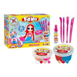 Craze Flo Mee Mermaid FloMee Mermaid Set Air-Drying Fluffy Modelling Clay, Soft