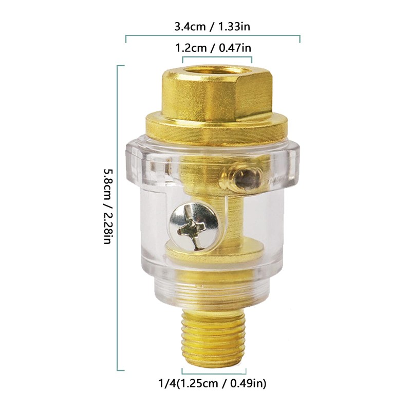 ZeroNine Mini Oil Lubricator Compressed Air Oiler 1/4 Inch 4
