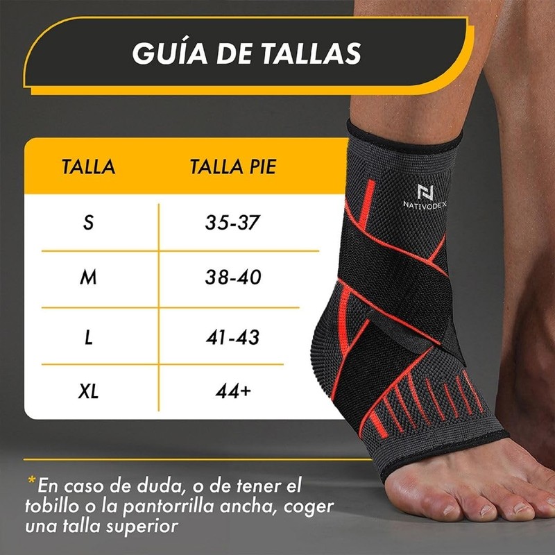 NativoDex Ankle Brace for Stabilizing and Preventing Sprains, Support and
