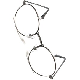 Bliss Leather Boston, Colored Glasses, Metal Frame, Antique, Silver × clear