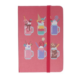 Stands Out, Supplying Outstanding Gifts Pink Milkshake A6 Hardback Ruled Notebook
