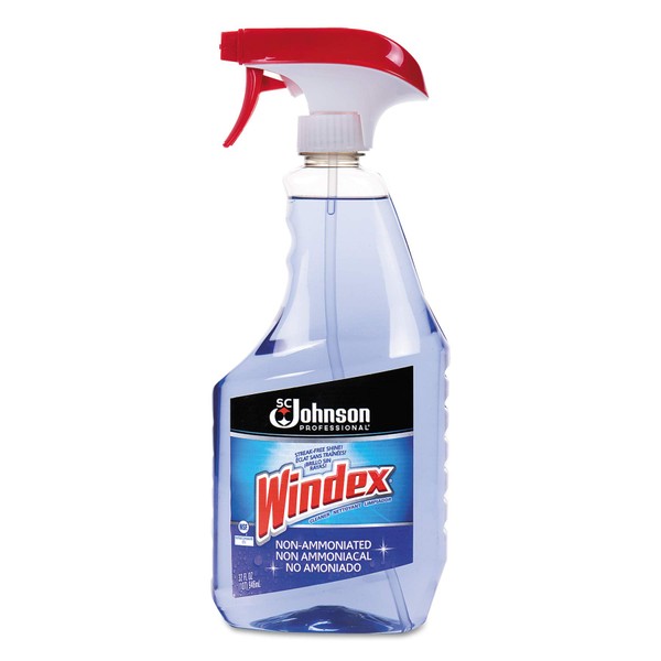 Windex Non-Ammoniated Multi Surface Cleaner, Pleasant Scent, 32 Fl Oz, Pack of 12