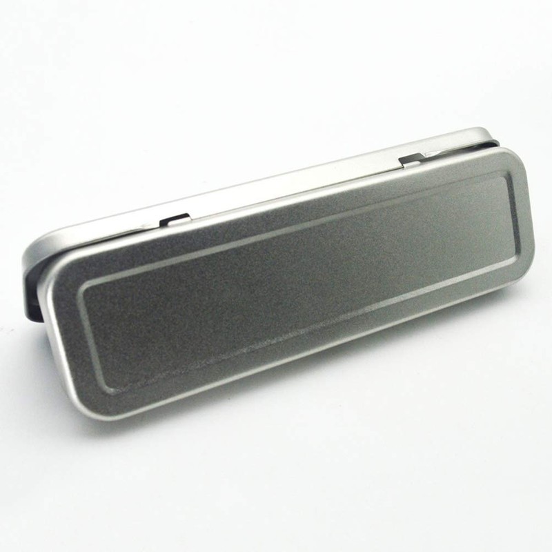 NUOBESTY Metal Pen Pencil Case Stationery Box Empty Foldable Tin