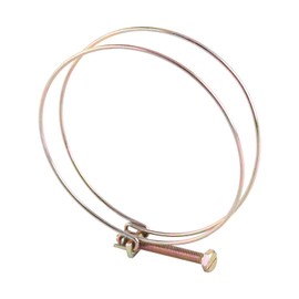 Abrazadera de Manguera de Alambre Doble de 10 Piezas, Abrazaderas de Tubo de Manguera Ajustables con Tornillos de Bloqueo, Hierro Galvanizado (100 mm (94-100))