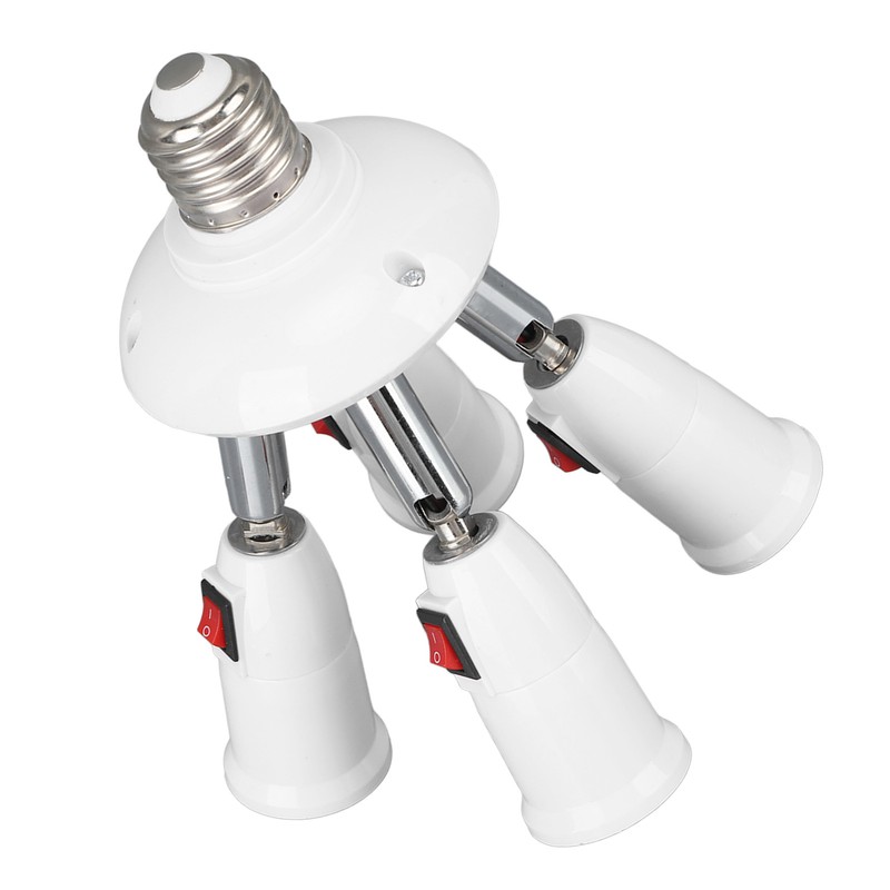 Light Splitter Socket 4 in 1 Bulb Splitter E26 E27