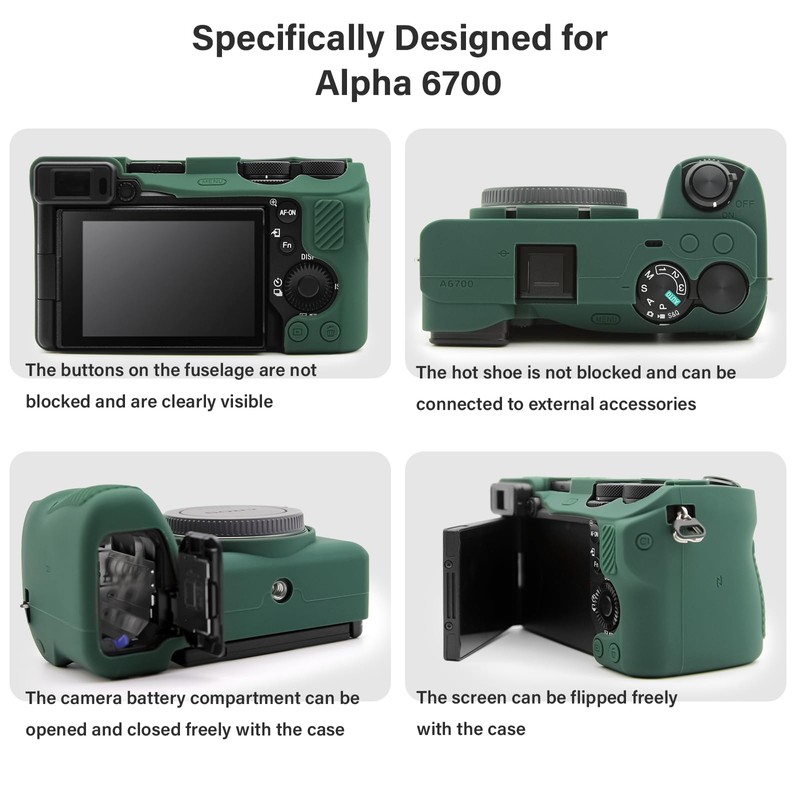 VOVMOEYA A6700 Camera Case Accessories Kit - Silicone Protective Case