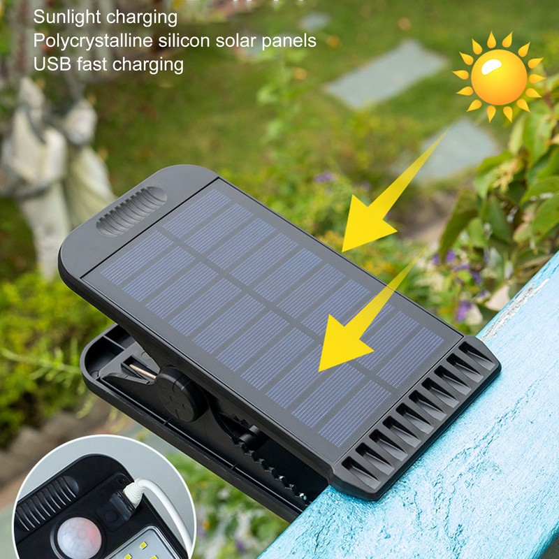 Clip On Solar Motion Light 72 LED Beads IP65 Waterproof