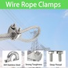 ZCLGOOD 8PCS 5/32" M4 Wire Rope Clamps with Thimbles Set,