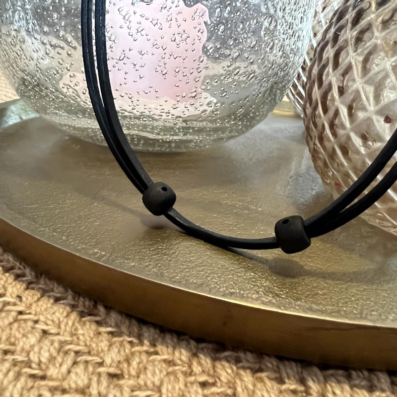 HANA LIMA ® Leather Necklace Leather Cord Black Adjustable Necklace