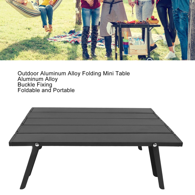 Portable Beach Table Aluminum Ultralight Folding Camping Table Compact Mini