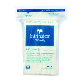 Intrinsics Nail Tech's Choice - 2"x2", Cotton Filled Gauze, 200 Count