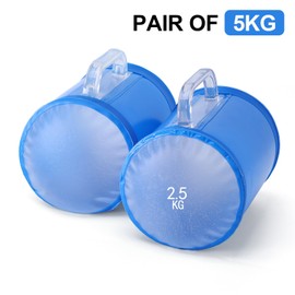 DEIRIS Water Dumbbells, Dumbbells, Water Fillable Set, Weight Bags Portable, Water Weight up to 5 kg / Pair, Fitness Water Bag, for Strength Training, Fitness and Shaping