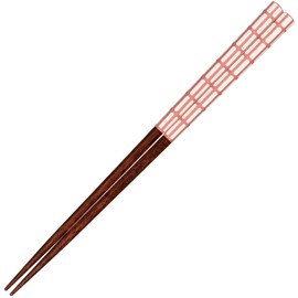 Sunlife H-06732 ikkuna Chopsticks for Adults, Long, 9.1 inches (23 cm), Natural Wood, Pink, Made in Japan