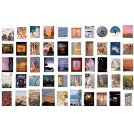 Kawaii Washi Paper Stickers Set (100 Pieces) Time Traveler Twilight Evening Scenery Decoration for Sealing Planner Calendar Journals DIY Decor Photo Album Scrapbooking