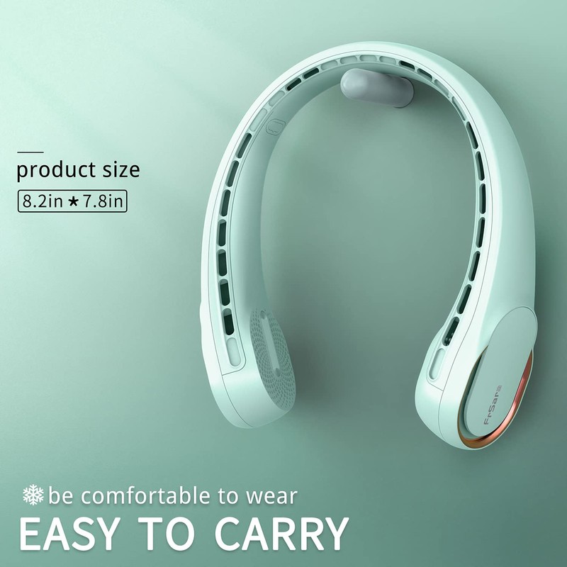 FrSara Neck Fan,Personal Fans for Your Neck, Adjustable, 360° Cooling,