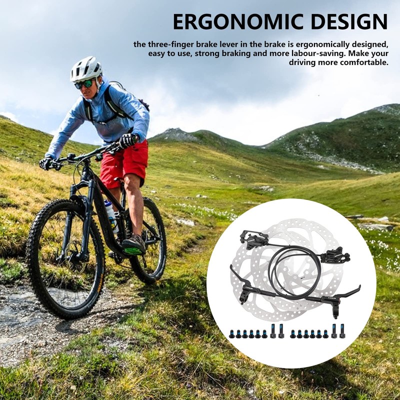 Hydraulic Disc Brake Set, Aluminium Alloy Front and Rear Caliper