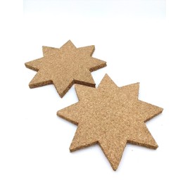 Iberia Kork-Untersetzer 2 cork coasters star (star-shaped) for pan, glass, pot, binding supplies, 25 cm, 71052