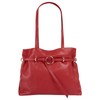 Samantha Look Women's Genuine Leather Handbag | | 021323, red
