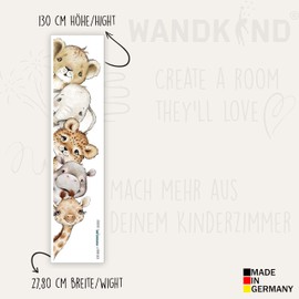 WANDKIND Door Sticker Children's Room | Hand-Drawn | Sticker Doors Nursery | Baby Room Door Sticker Decorative Wall Decoration (Door Handle Right, T101 Animals Africa)