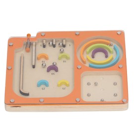 Handheld Pinball Game, Bright Color Early Learning Skill Development Pinball Maze Game for Home (L)