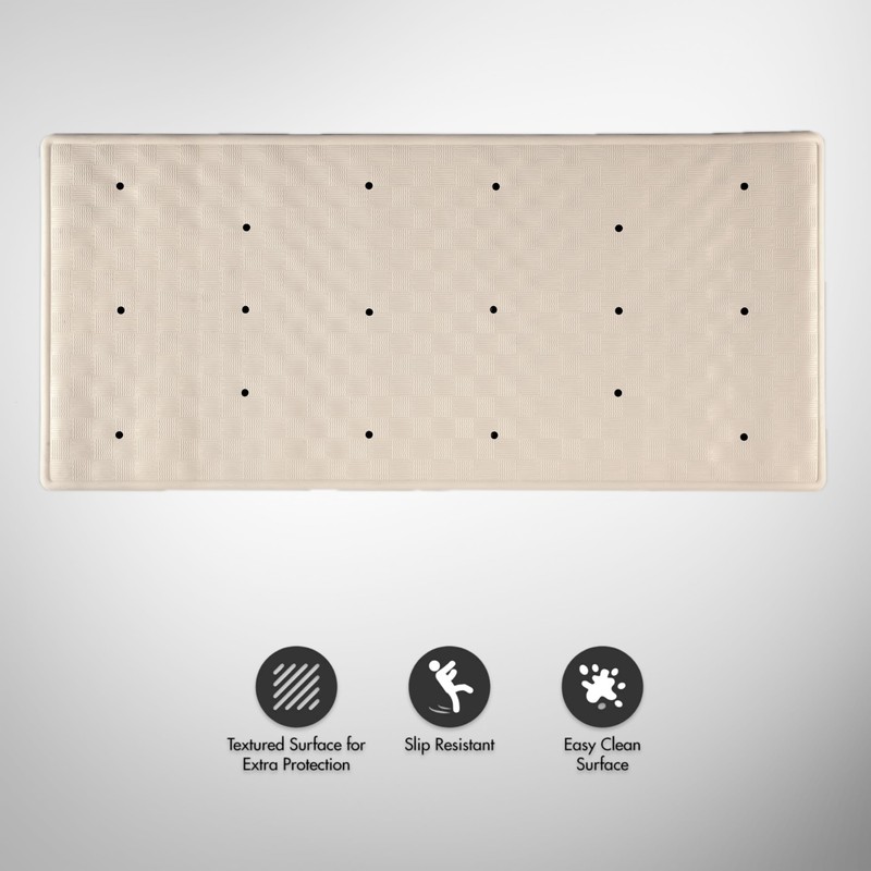 AQUALONA® Premium Bath Mat, Anti-Mould Non-Slip – Rubber, Machine Washable.