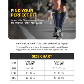 CAMBIVO 2 Pairs Calf Compression Sleeve Men & Women, Shin Splints Support and Calf Support Sleeves, Compression Leg Socks for Running Sports, Flight, Hiking,Cycling