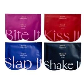 Bawdy Butt Kit - 4 Collagen-Infused Butt Masks - Kiss It, Slap It, Bite It, Shake It - Hydrating Sheet Masks to Retexturize, Firm, Tone & Leave Skin Looking Plump (4 Single Use Sheets)