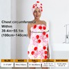 QIULIBMH Cherry Print Bath Wrap with Matching Hair Drying Cap