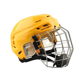 Ice Hockey Helmet Breathable Hockey Helmet with Cage for Youth Adult (Yellow, Medium)