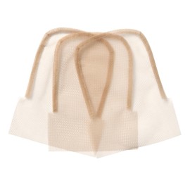 YANTAISIYU 3 Pieces 4X4 Inch Lace Net Wig Accessories Lace Base Net Frontal Closure Base for Wig Making Lace Top Closure (Light Brown)