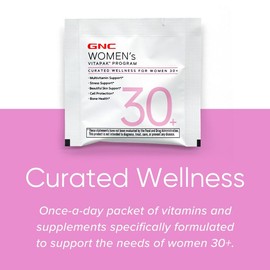 GNC Women’s 30+ Vitapak – 5‑in‑1 Daily Multivitamin Packets with Stress, Bone, Skin & Heart Support – 30‑Count