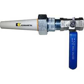 Large Ceramic Sandblaster Nozzle Assembly: C1 (5/16" ID) Nozzle Tip, Steel Ball Valve & Holder- Longer-Lasting Professional Abrasive Blasting Nozzle Tip Replacement