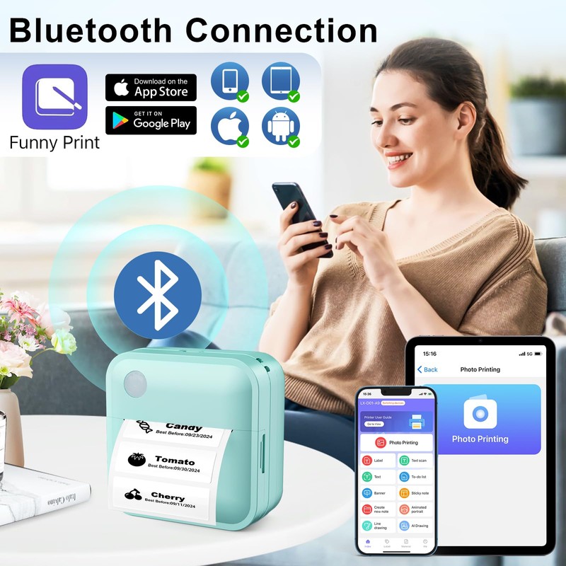 Doobuli Label Maker Machine with Tape - Thermal Label Printer