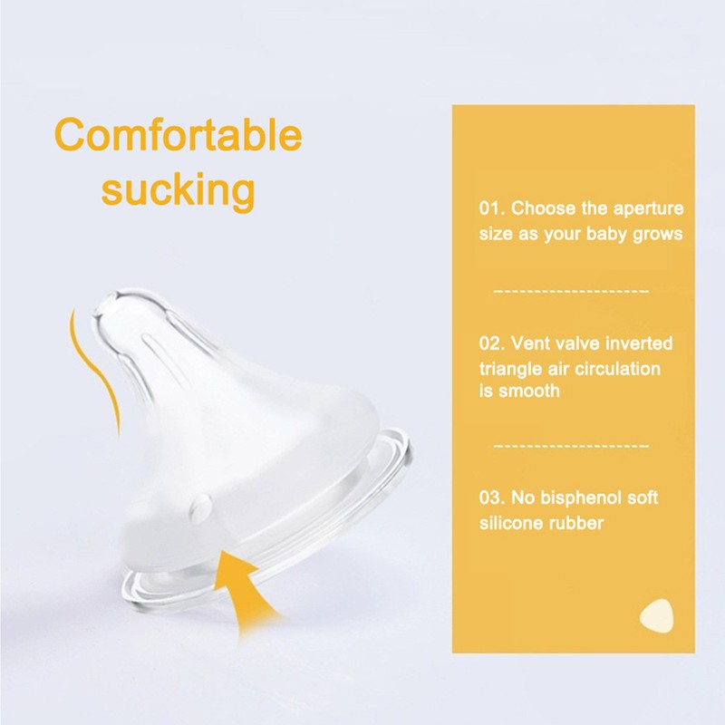 14Pcs Baby Bottle Nipple Silicone Soft Odorless Easy Cleaning Accessory
