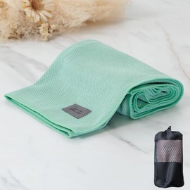 【Mee Yoga】 Hot Yoga Towel 145cm×61cm Yoga Mat Compatible with Hot Yoga Studios LAVA Compatible Rock Yoga Solid Pattern Non-slip Sweat-Absorbing Quick-Drying Cute Fashionable Stretch Mat Diet