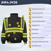 JHPAZUJA High Visibility Winter Safety Jackets for Men Waterproof-Warm Reflective