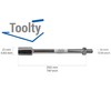 Toolty Professional Mixing Paddle Extension - M14 Thread - Galvanised