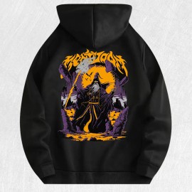 Wizard Graphic Hoodie 100% Cotton US Warehouse 7 ColorsColor: Light gray, Size: Xl