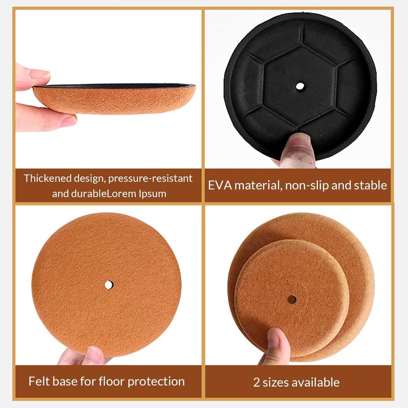 Felt Furniture Sliders for Hardwood Floors, 8Pcs - 12cm Heavy