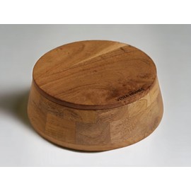 Vesta Homes Wooden Casserole with Lid for Roti, Hot, Masala Box | Serving Bowl for Kitchen and Home | Accessory and Jewellery Box | 9 * 9 * 4 Inches | Premium Mango and Acacia Wood