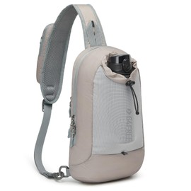 G4Free Sling Bag RFID Blocking Lightweight Crossbody Backpack Chest Shoulder Bag for Travel Sports Running Hiking (Grey)